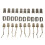 30Pcs Backpack Straps D-Ring Elastic Grimlock Locking Straps Webbing Management Tool Buckle Beige Color 1