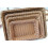 Storage Basket Handmade Rectangular Rattan Organization Wicker Bread Holder Fruit Vegetable Snack Food Container M 4