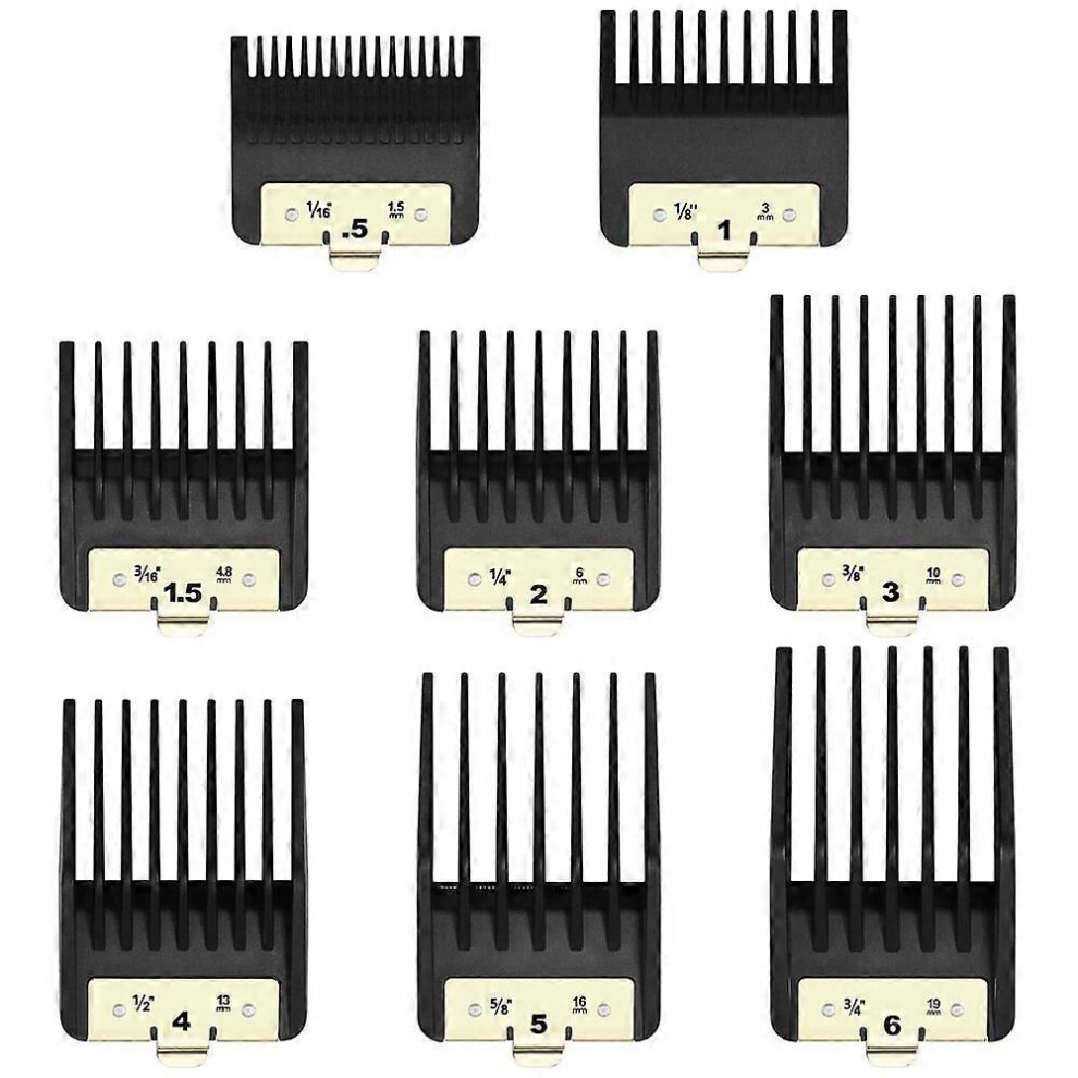 8 Premium Clipper Guards for BaBylissPRO Barberology FX870,FX890,FX825 and FX673 Clippers, for Babyliss Clipper Guards