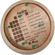 Vassoio per dadi in legno compatibile con il gioco di dadi Farkle Classic, vassoio per dadi Farkle,