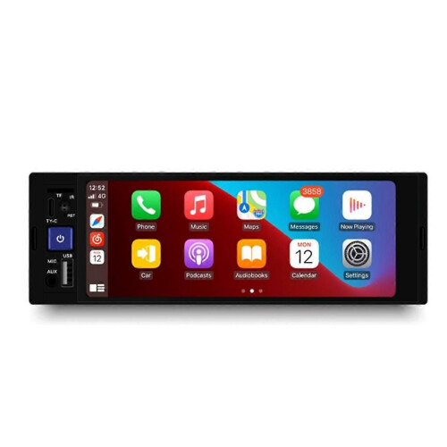 Autoradio con CarPlay, Android Auto, lettore MP5 con Bluetooth, MirrorLink, ricevitore FM e sistema