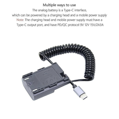 Προσαρμογέας USB-C ACK-E6 DR-E6 LP-E6 LP-E6N Κιτ τροφοδοτικού εικονική 1