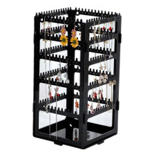 Rotating Jewelry Display Stand Earclip Earring Storage Stand Portable Earaccessory Storage Box Hanging Necklace Stand