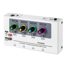 PH400 Amplificatore per cuffie stereo a 4 canali, sistema di distribuzione, massima potenza supportata