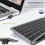 Bluetooth Wireless Keyboard with Touchpad 7-Colors Backlit 2.4G 4