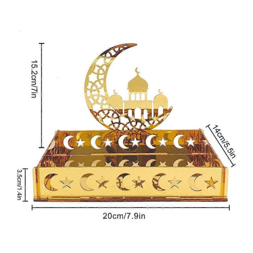 Ακρυλικό δίσκο φαγητού Eid Mubarak Ραμαζάνι Kareem Επιδόρπιο πιά 1