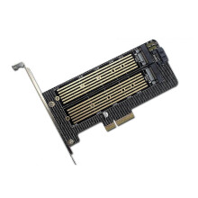 Κάρτα προσαρμογέα διπλού πρωτοκόλλου M.2 NVMe και NGFF SSD σε PCI Express M.2 με MKey BKey