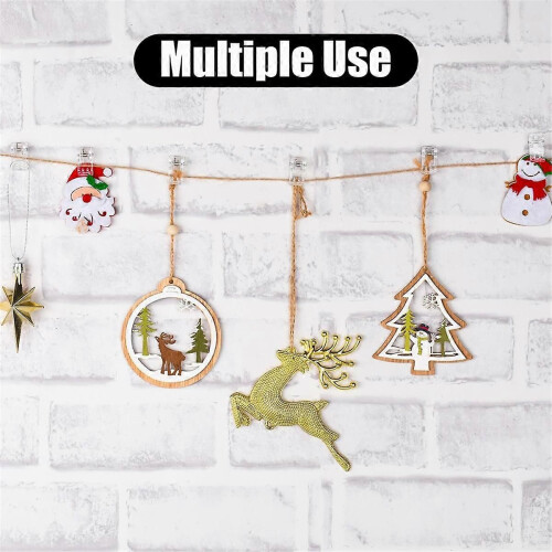 Clip autoadesive, 100 pezzi, clip in plastica per appendere arazzi, compatibili con ufficio, casa, scuola. 2