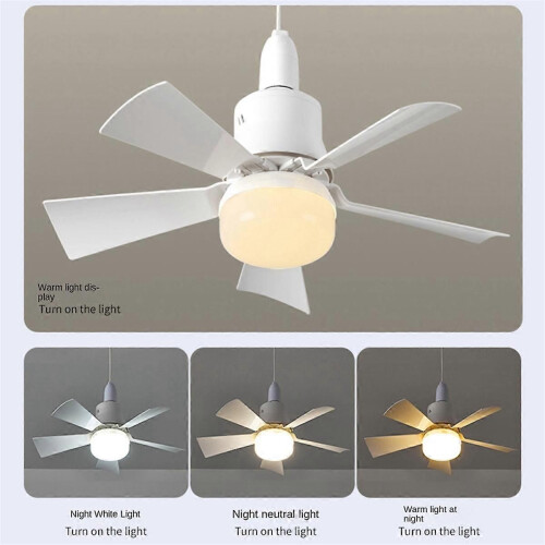 Ventilatore da soffitto con luce e telecomando, ventilatore da soffitto con luce a vite compatibile 2