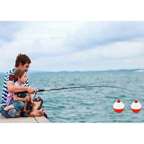30 τεμάχια ψάρεμα bobber 1 ίντσας, φελλοί ψαρέματος με κουμπ 2