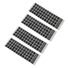 4X White Letters French Azerty Keyboard Sticker Cover Black compatible Laptop PC