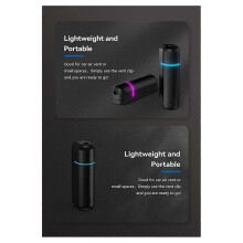 Car Aroma Diffuser Mini USB Rechargeable Scent Machine Fragrance Oil Car Air Freshener Essential Oil