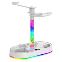 Supporto di ricarica magnetico compatibile con il controller PS5 VR2, supporto di ricarica con luci