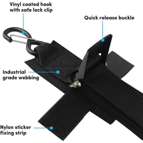2-Pack Boat Trailer Tie-Down Straps,2in x 4Ft Adjustable with Buckle 2