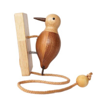Retro houten specht deurklopper - een perfect cadeau voor een housewarming, vakkundig gemaakt door ambachtslieden,