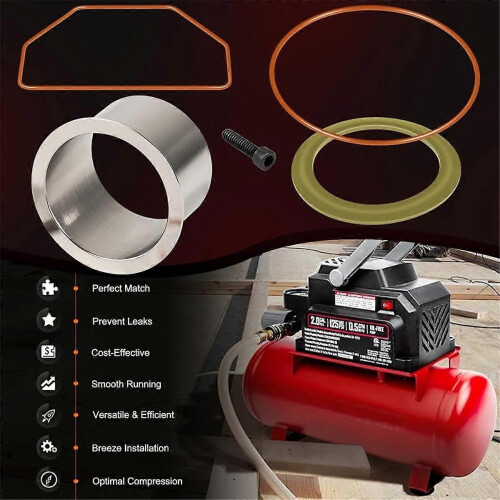 Air Compressor Cylinder Sleeve and Compression Ring Replacement Kit 2