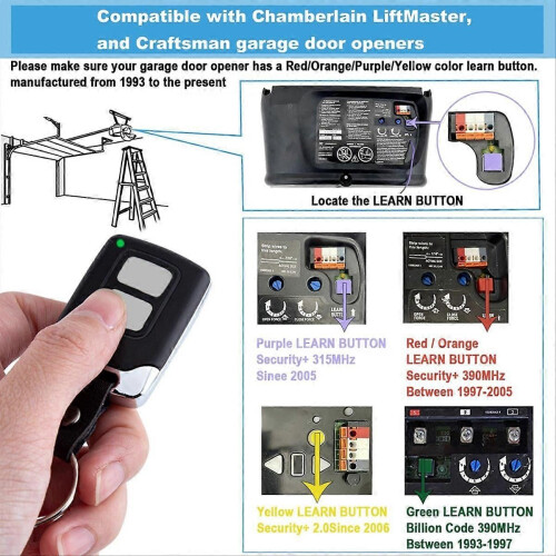 3PCS Garage Door Opener Remote compatible for 1