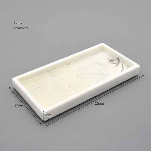 Rectangular Plate Countertop Bathroom Soap Shampoo Storage Tray,Black 1