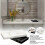 Rectangular Plate Countertop Bathroom Soap Shampoo Storage Tray,Black 4