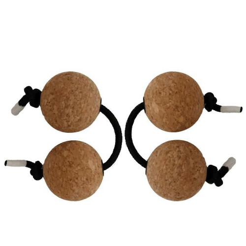 Shaker 2 ζεύγη Cork Kashaka Shaker Asalato Ball Instrument Κρουστά Κλασικό Αφρικανικό Σι