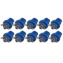 10Pcs Car Dash Instrument Base Light Lamp T5 B8.5D LED Instrument Light Car Wedge Dashboard Bulb DC1