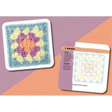 50PCS Mix & Matchs Design the Granny Square Card Decks,Knitting Kit compatible Adults