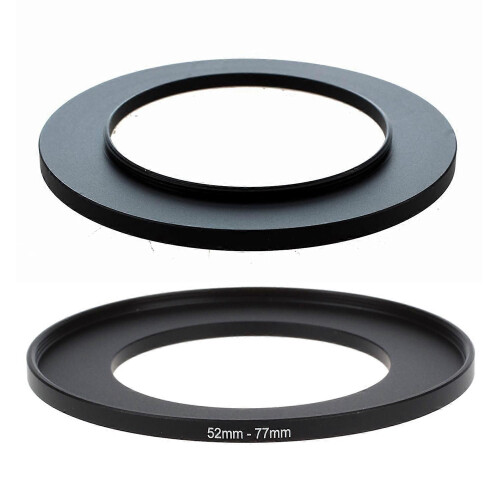 2 pcs aluminum Step Up Filter Ring Adapter for Camera:52mm-77mm & 55mm-77mm 1