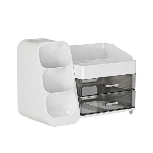 Drawer Style Makeup Storage Box Dormitory Organizer Plastic Cosmetics Skincare Dressing Table Desktop Sundries Container