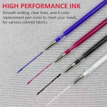 Heat Erasable Pens compatible Fabric 4 Colors Heat Erasable Fabric Marking Pens compatible Sewing Quilting Embroid