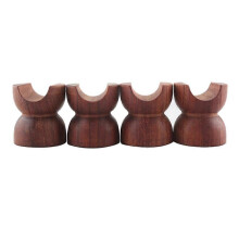 HiFi Audio Rosewood Insulation Wire Bracket Line Support Speaker Cable Stand Holder Shock Absorber Foot Pads, 4 Pack