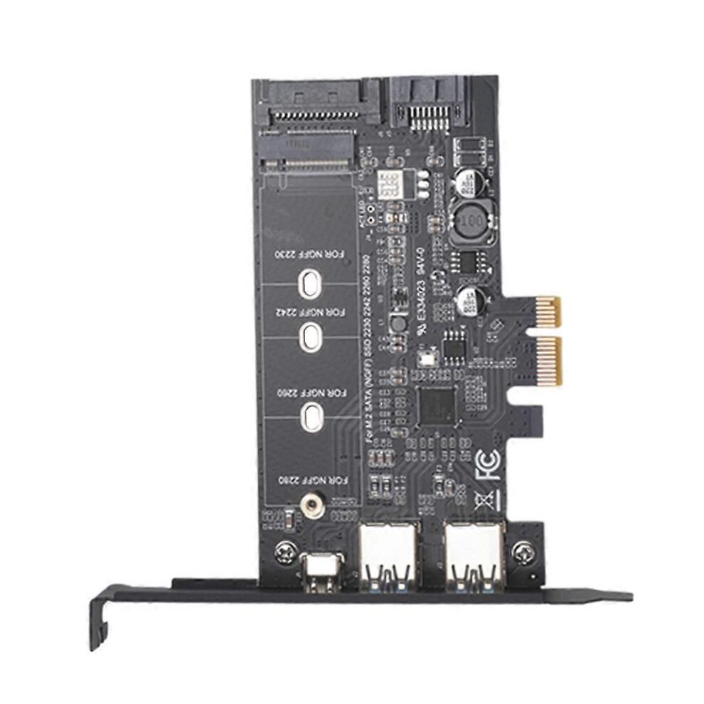 Photos - Card Reader / USB Hub PCI-E to USB 3.0 PCI Express Card Incl.1 USB C and 2 USB A Ports, M.2 NVME to PCIe 3.0 Adapter Card