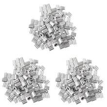 300 unidades de manguitos de engaste de aluminio compatibles con cables y cuerdas de 3 mm de diámetro.