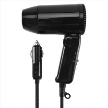 Asciugacapelli per auto, riscaldabile, DC12V 216W, portatile, pieghevole, con getto d'aria calda, compatibile