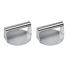 2X Stainless Steel Burger , 5.5 Inches, Round Burger Smasher, Non-Adhesive Bacon And Grill compatible Steak