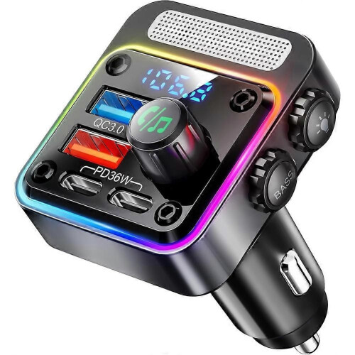 Προσαρμογέας αυτοκινήτου Bluetooth 5.3 54W με 4 θύρες φόρτισης,