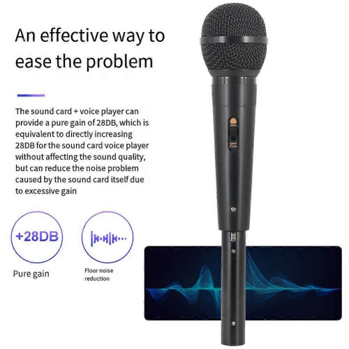 Προενισχυτής δυναμικού μικροφώνου MINI 28DB Gain με κέρδος λήψ 2