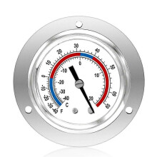 Kältemittelthermometer mit Kapillardesign, -40 bis 65 F / -40 bis 20 C, 2-Zoll-Zifferblatt aus Edelstahl,