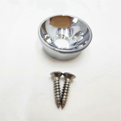 TL Round Socket Electric Guitar Audio Output Jack Socket Silver 2
