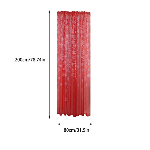 Snöflinga Voile Gardinkappa 80x200cm 1