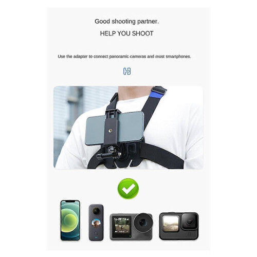 Vest-Style Photography Chest Strap Quick-Release Adjustable Chest Strap Action4 Accessories 1
