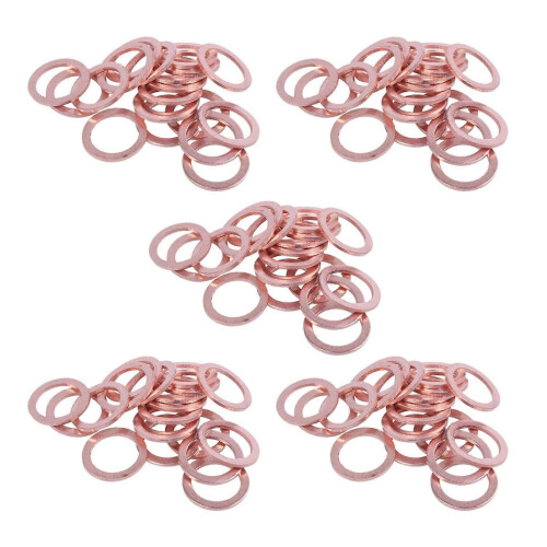 100 τεμάχια 10mm x 14mm x 1mm χαλκού στεγανοποιητικό διαχωριστικό στεγανοποιητικό