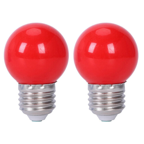 2X E27 3W 6 SMD LED Λαμπτήρας εξοικονόμησης ενέργειας, σφαιρικός, AC 110-240V, κόκκινος