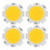 4X 5W Στρογγυλό φως τσιπ COB Super Bright LED Light Λαμπτήρας LED Ζεστό λευκό DC15-17V 1