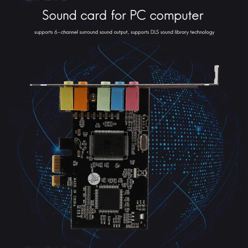 Κάρτα ήχου PCIe PCI-E X1 CMI8738 Chip Κάρτα ήχου 32/64 Bit Στερεοφωνικ 2