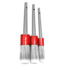 Set mit superweichen, synthetischen Detailpinseln mit Griff für Felgen, Reifen, Motorraum, Ledersitze
