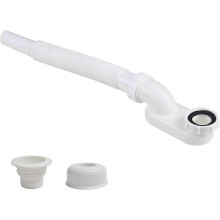 Flexible Bathtub Drain Pipe,No-Leak Low Profile1 1/2 P Flat Drainage Pipe Kit,Freestanding Tub Drain Flex-Drain compatible Bath
