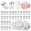 Clip autoadesive, 100 pezzi, clip in plastica per appendere arazzi, compatibili con ufficio, casa, scuola. 1