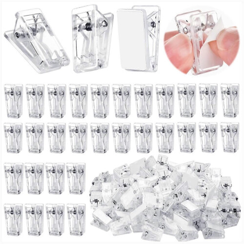 Clip autoadesive, 100 pezzi, clip in plastica per appendere arazzi, compatibili con ufficio, casa, scuola.