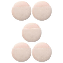 5X Women Cosmetic Beige White Round Face Makeup Powder Puff