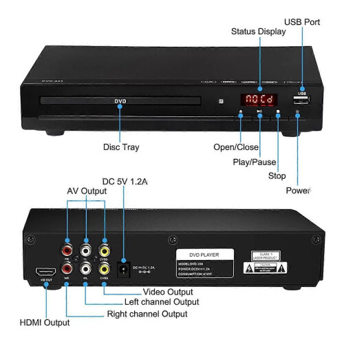 Συσκευή αναπαραγωγής DVD M238 HD 1080P Συσκευή αναπαραγωγής δ 1